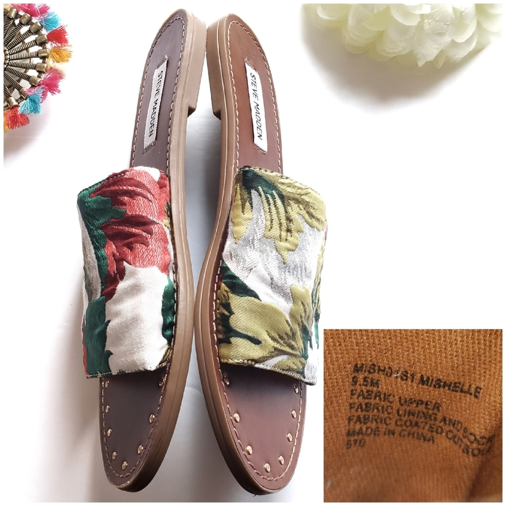 Steve Madden Mishelle Floral Slide Sandal 9.5M - Picture 3 of 8